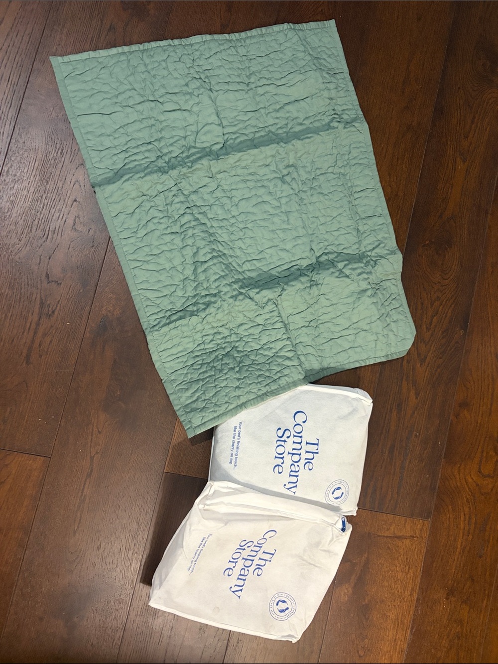 The Company Store Sage Green JADE  Quilted standard sham set of 2 NEW